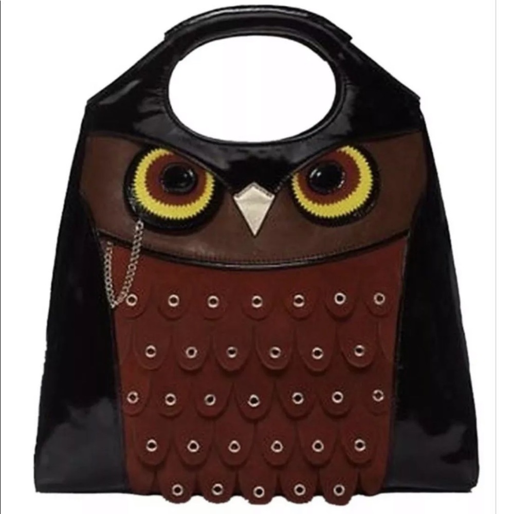 Kate Spade Maximillian Maxwell Owl Handbag Leather